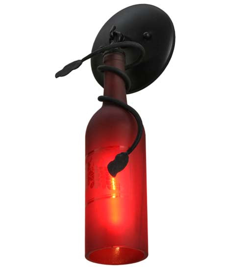 Meyda Tiffany 65460 One Light Wall Sconce, Black Metal