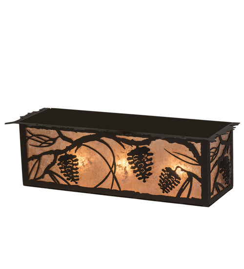 Meyda Tiffany 162344 Three Light Flushmount, Textured Black