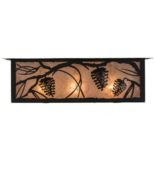 Meyda Tiffany 162344 Three Light Flushmount, Textured Black