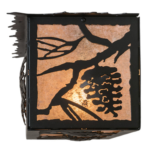 Meyda Tiffany 162344 Three Light Flushmount, Textured Black