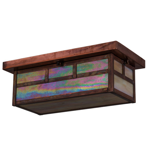 Meyda Tiffany 163423 Two Light Flushmount, Vintage Copper