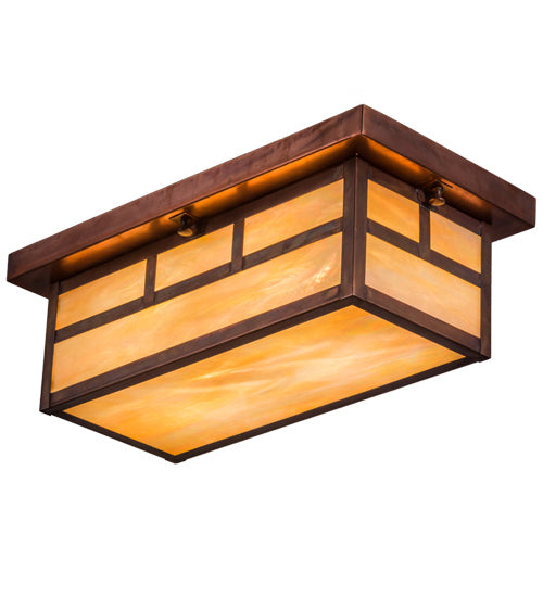 Meyda Tiffany 163423 Two Light Flushmount, Vintage Copper