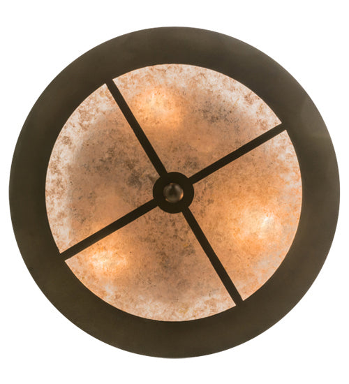 Meyda Tiffany 164280 Three Light Flushmount, Antique Copper