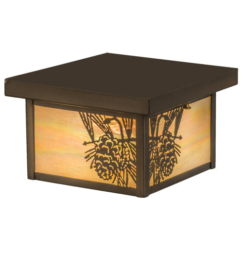 Meyda Tiffany 164288 One Light Flushmount, Antique Copper