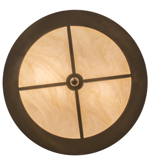 Meyda Tiffany 164390 Two Light Flushmount, Antique Copper