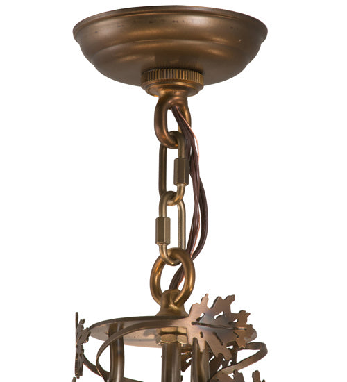 Meyda Tiffany 165485 11 Light Chandelier, Antique Copper