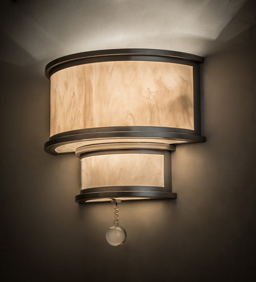 Meyda Tiffany 162838 Three Light Wall Sconce, Nickel