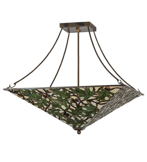 Meyda Tiffany 163023 Eight Light Inverted Pendant, Antique Copper