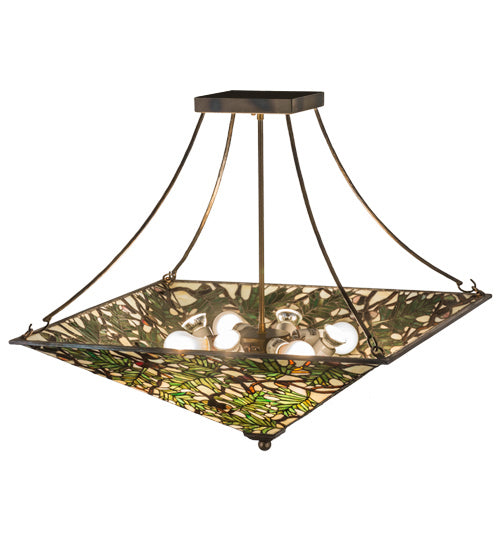 Meyda Tiffany 163023 Eight Light Inverted Pendant, Antique Copper