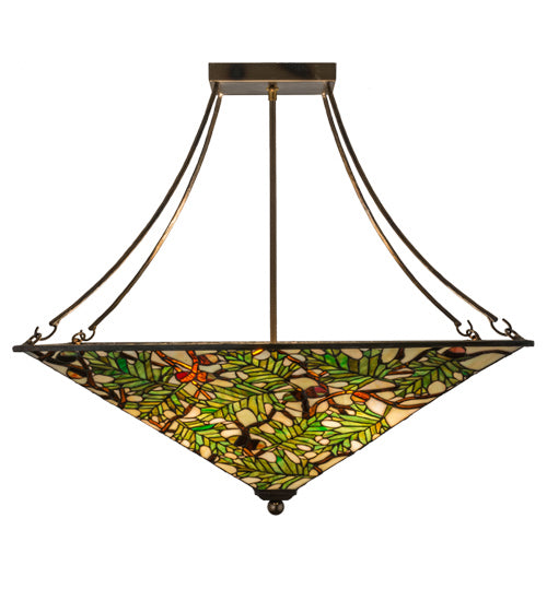 Meyda Tiffany 163023 Eight Light Inverted Pendant, Antique Copper