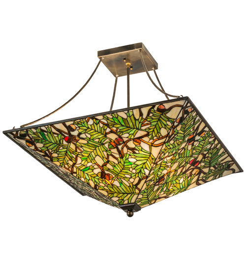 Meyda Tiffany 163023 Eight Light Inverted Pendant, Antique Copper