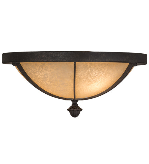 Meyda Tiffany 163088 Three Light Flushmount, Chestnut