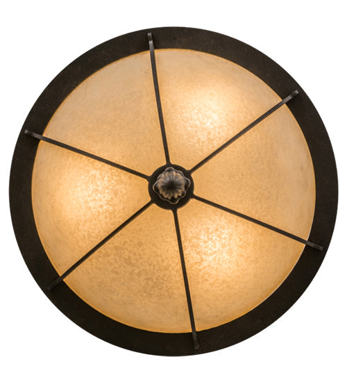 Meyda Tiffany 163088 Three Light Flushmount, Chestnut