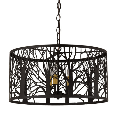 Meyda Tiffany 163607 Three Light Pendant, Oil Rubbed Bronze