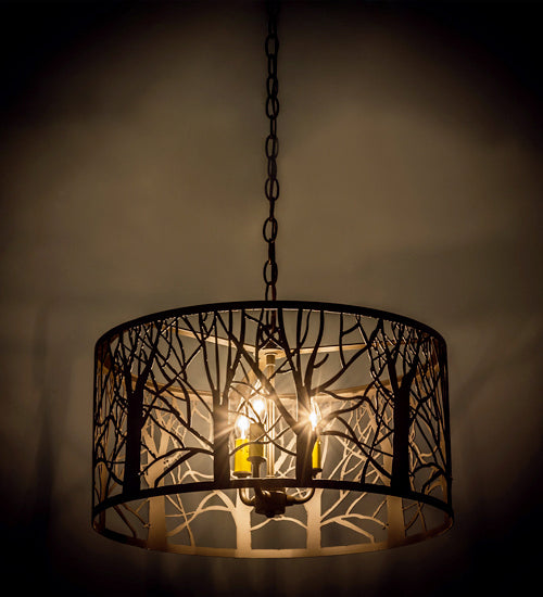 Meyda Tiffany 163607 Three Light Pendant, Oil Rubbed Bronze