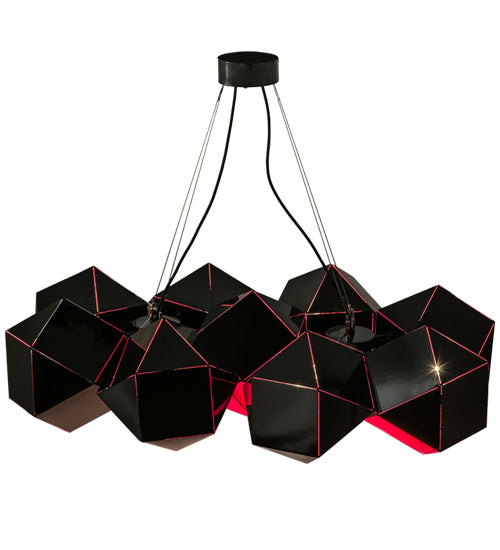 Meyda Tiffany 164481 Nine Light Pendant, Black Metal