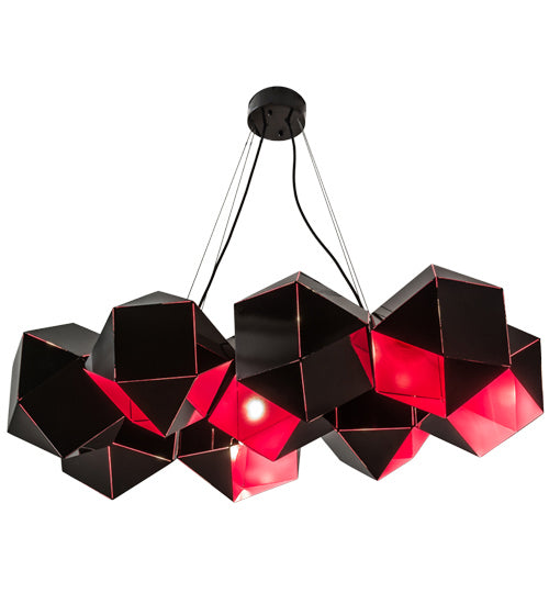 Meyda Tiffany 164481 Nine Light Pendant, Black Metal