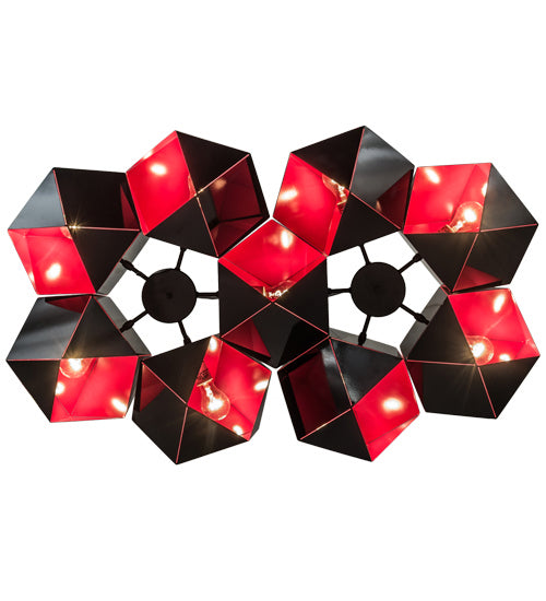 Meyda Tiffany 164481 Nine Light Pendant, Black Metal