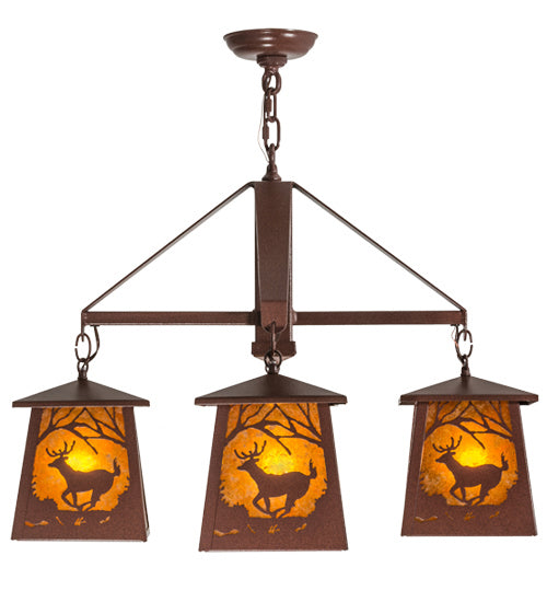 Meyda Tiffany 164573 Four Light Chandelier, Rust