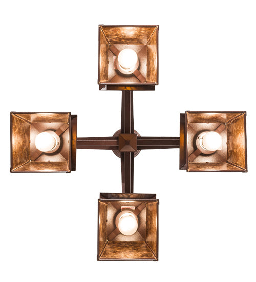 Meyda Tiffany 164573 Four Light Chandelier, Rust