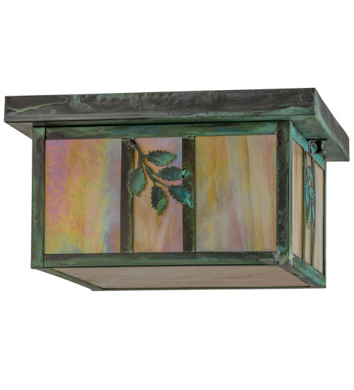 Meyda Tiffany 165191 Two Light Flushmount, Verdigris