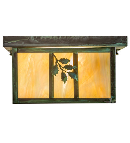 Meyda Tiffany 165191 Two Light Flushmount, Verdigris