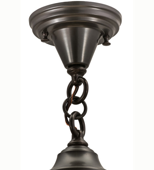 Meyda Tiffany 165491 One Light Flushmount Hardware, Craftsman Brown