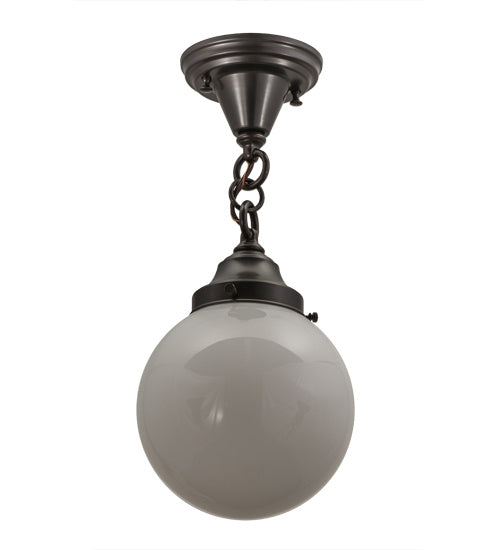 Meyda Tiffany 165492 One Light Flushmount, Craftsman Brown