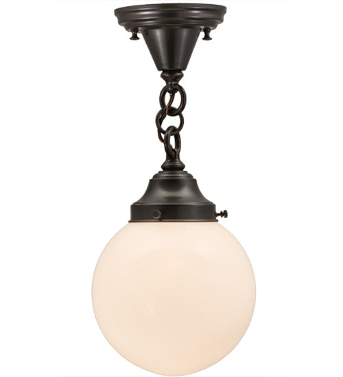 Meyda Tiffany 165492 One Light Flushmount, Craftsman Brown