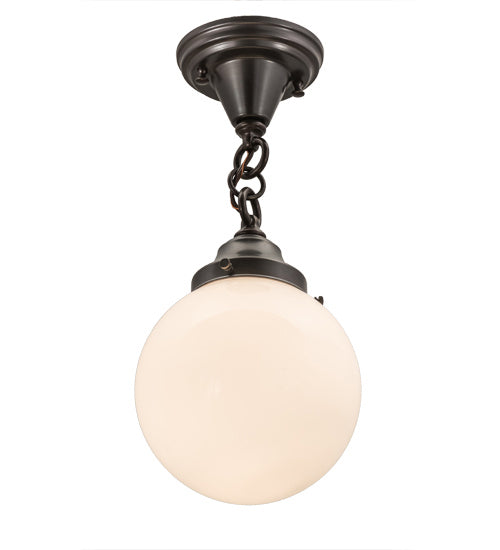 Meyda Tiffany 165492 One Light Flushmount, Craftsman Brown