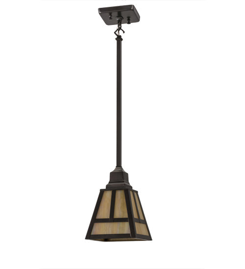 Meyda Tiffany 165699 One Light Mini Pendant, Craftsman Brown