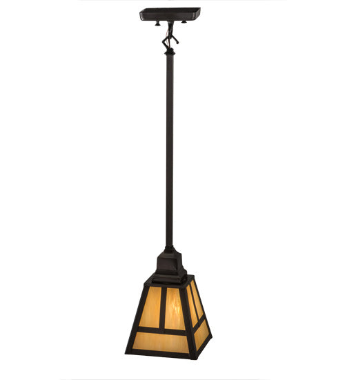 Meyda Tiffany 165699 One Light Mini Pendant, Craftsman Brown