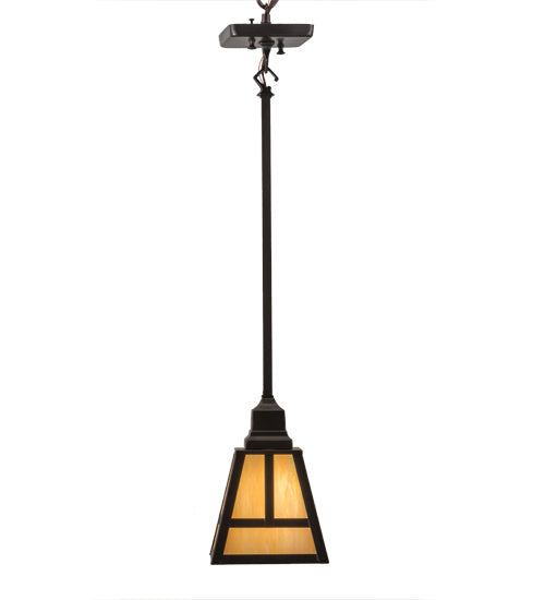 Meyda Tiffany 165699 One Light Mini Pendant, Craftsman Brown