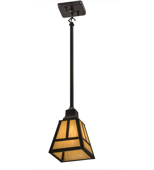 Meyda Tiffany 165699 One Light Mini Pendant, Craftsman Brown