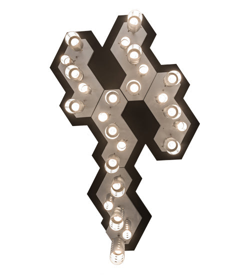 Meyda Tiffany 166089 25 Light Oblong Pendant, Silver Anodized