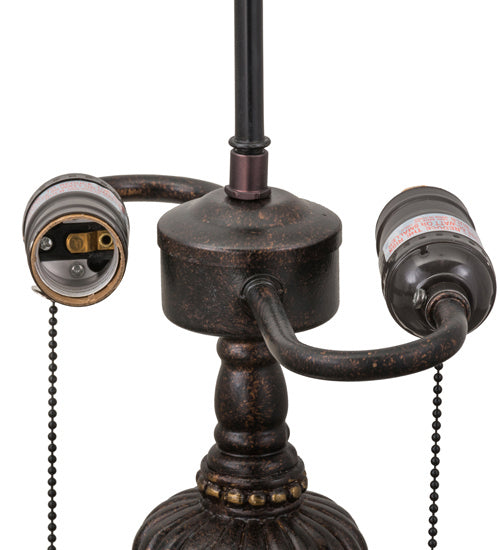 Meyda Tiffany 78119 Two Light Table Base, Mahogany Bronze
