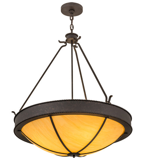 Meyda Tiffany 116717 Four Light Inverted Pendant, Copper Rust