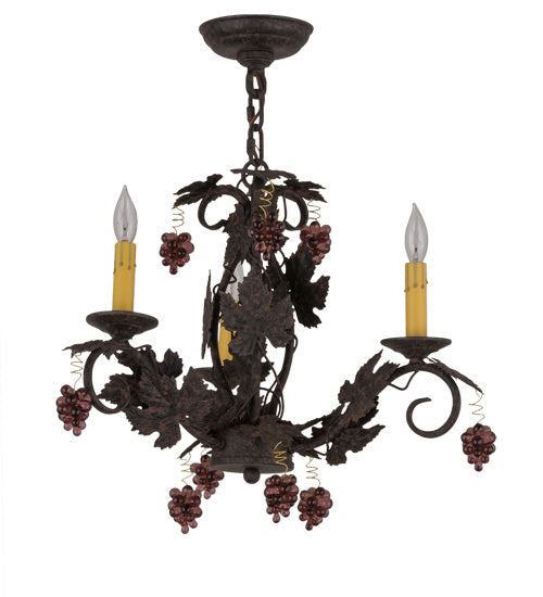 Meyda Tiffany 117174 Three Light Chandelier, Coffee Bean