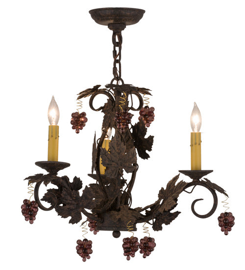 Meyda Tiffany 117174 Three Light Chandelier, Coffee Bean