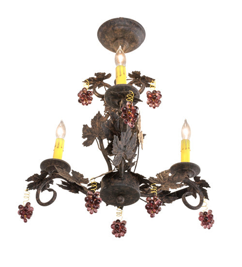 Meyda Tiffany 117174 Three Light Chandelier, Coffee Bean