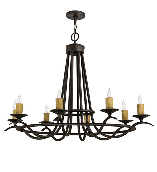 Meyda Tiffany 117861 Eight Light Chandelier, Chestnut