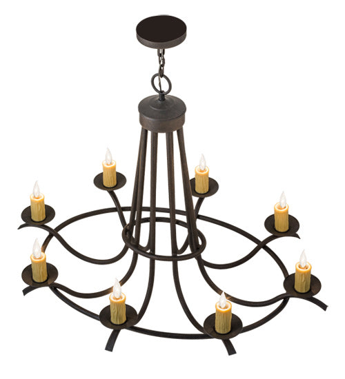 Meyda Tiffany 117861 Eight Light Chandelier, Chestnut