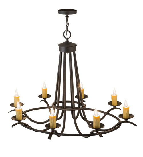 Meyda Tiffany 117861 Eight Light Chandelier, Chestnut