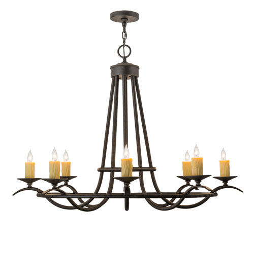Meyda Tiffany 117861 Eight Light Chandelier, Chestnut