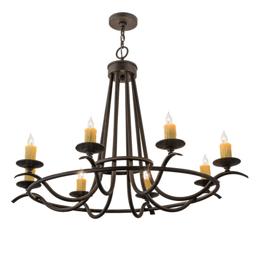 Meyda Tiffany 117861 Eight Light Chandelier, Chestnut