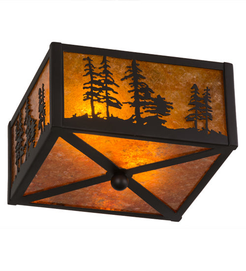Meyda Tiffany 157088 Two Light Flushmount, Oil Rubbed Bronze