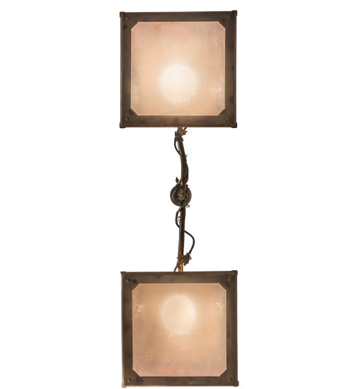 Meyda Tiffany 158554 Two Light Island Pendant, Light Burnished Antique Copper