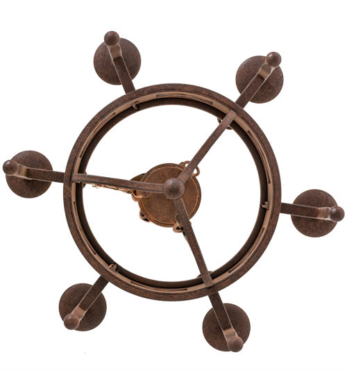 Meyda Tiffany 161989 Six Light Chandelier, Rusty Nail