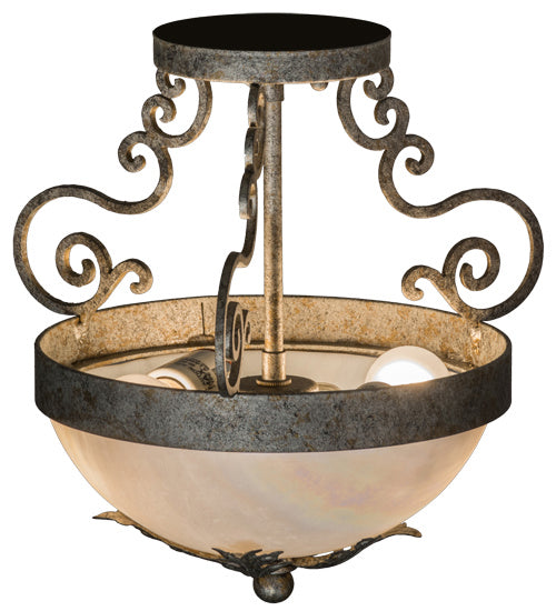 Meyda Tiffany 161997 Two Light Inverted Pendant, Corinth