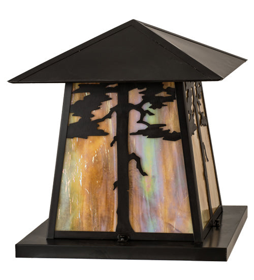 Meyda Tiffany 162435 Four Light Pier Mount, Craftsman Brown
